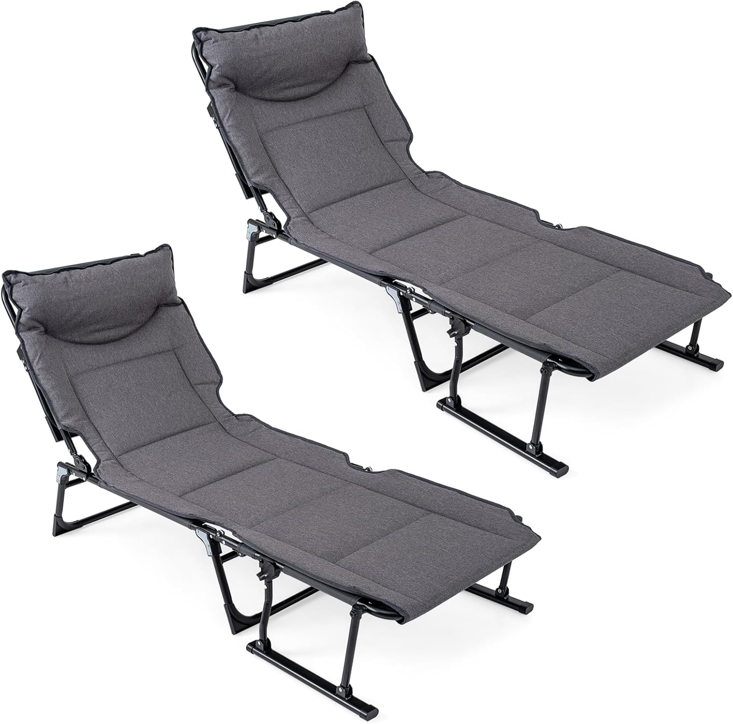 Camping Cot Foldable - Folding Patio Lounge Chair Set Of