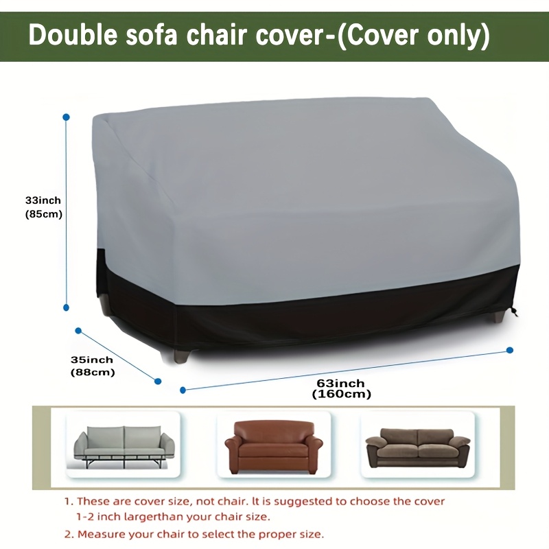 Outdoor Furniture Grey - Gray 3 Seater Sofa Cover Patio