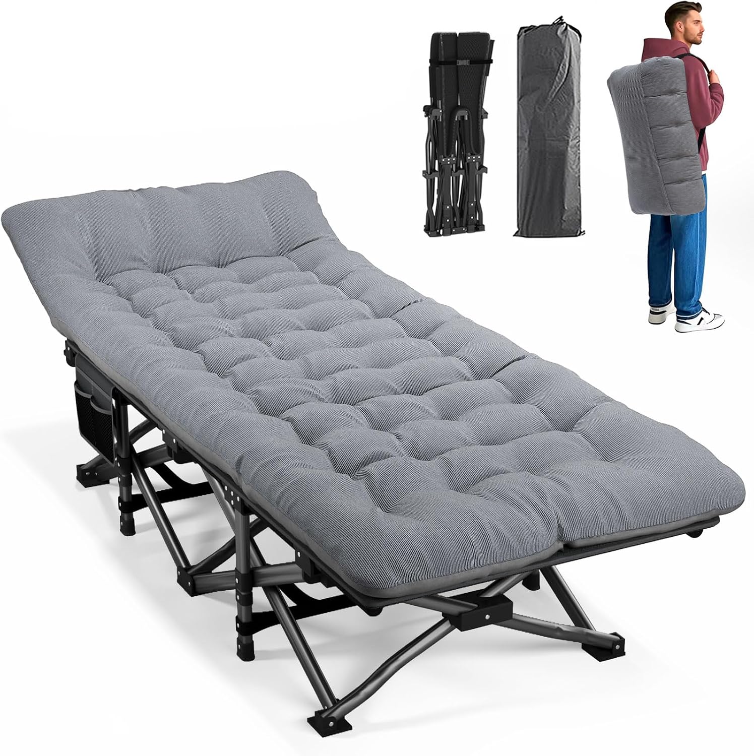 Camping Cot Foldable - Camping Cot For Adults With Cushion