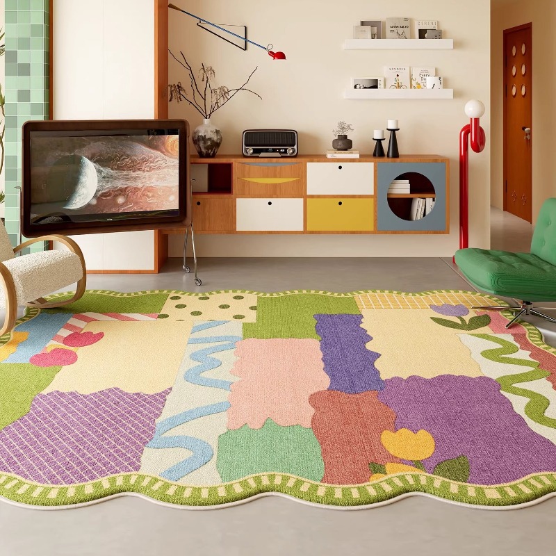 Outdoor Furniture For Cafe - Abstract Dopamine Living Room Carpet Cartoon