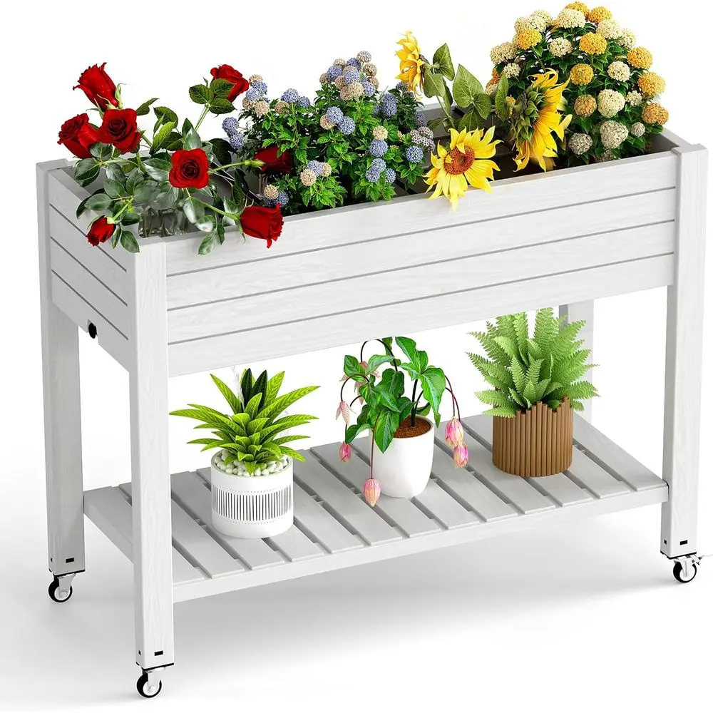 Garden Storage Box - Raised Garden Bed with Legs and