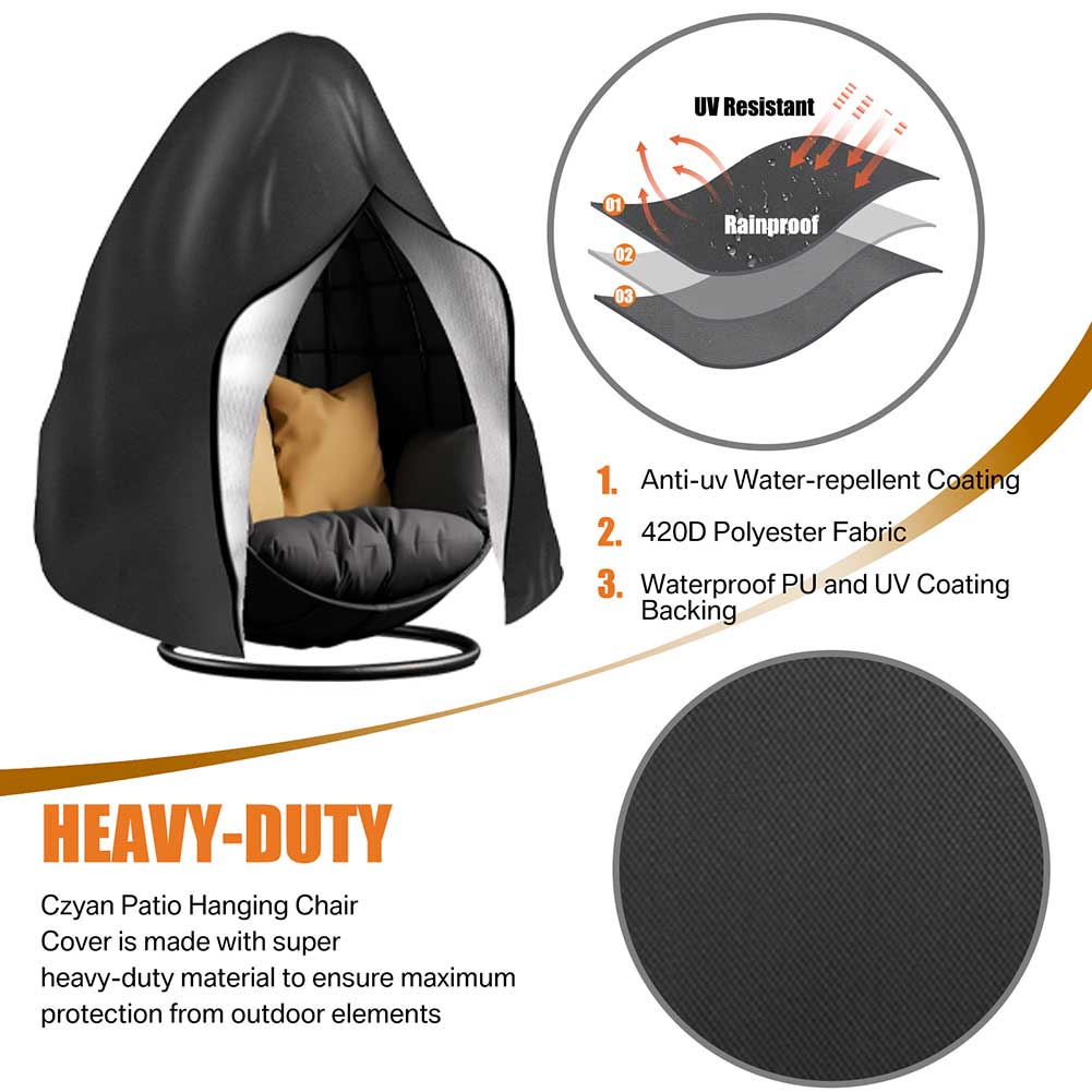 Waterproof Patio Hanging Egg C - огляд і ціна Outdoor Furniture Egg Chair