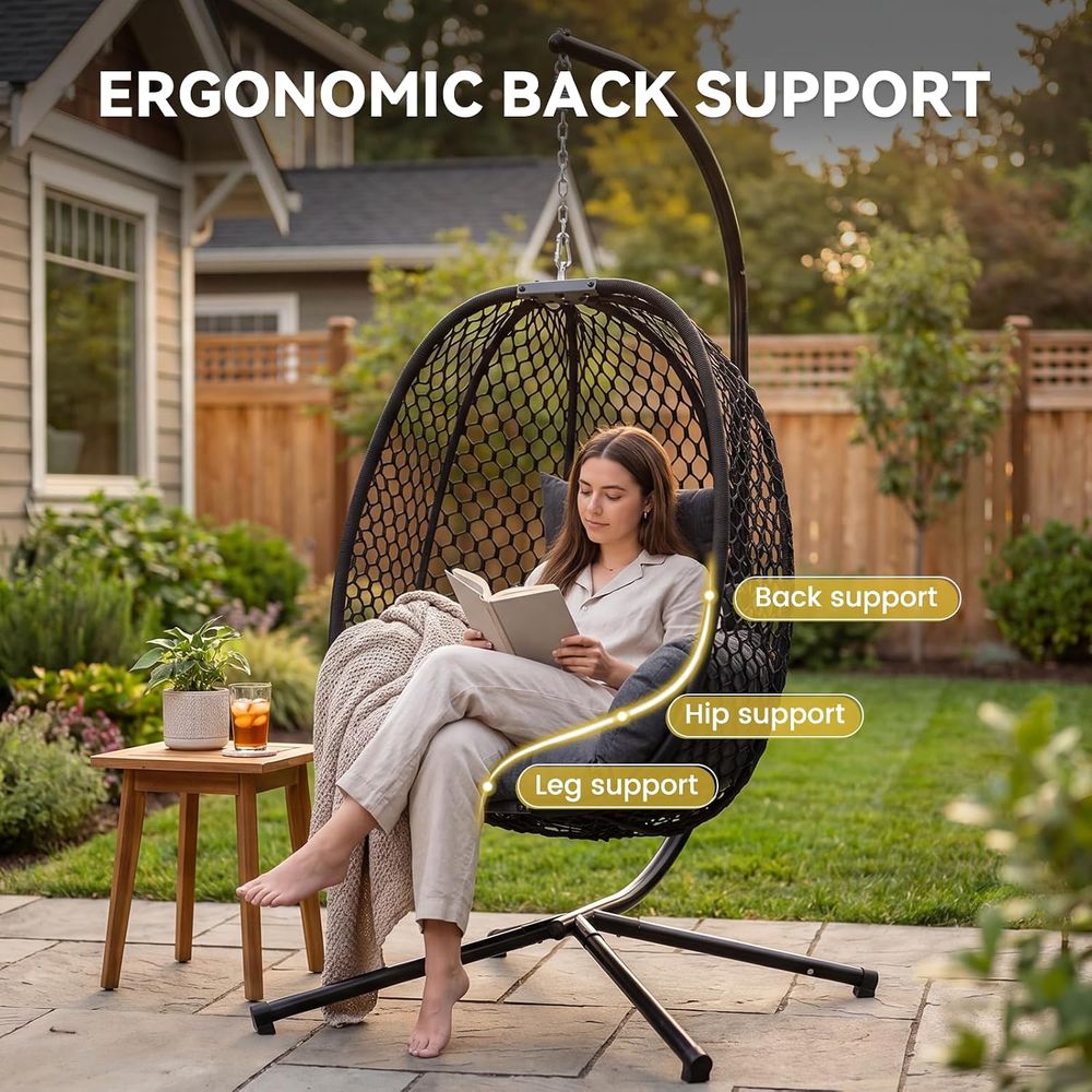 Egg Chair Outdoor with Stand,  - огляд і ціна Outdoor Furniture Egg Chair