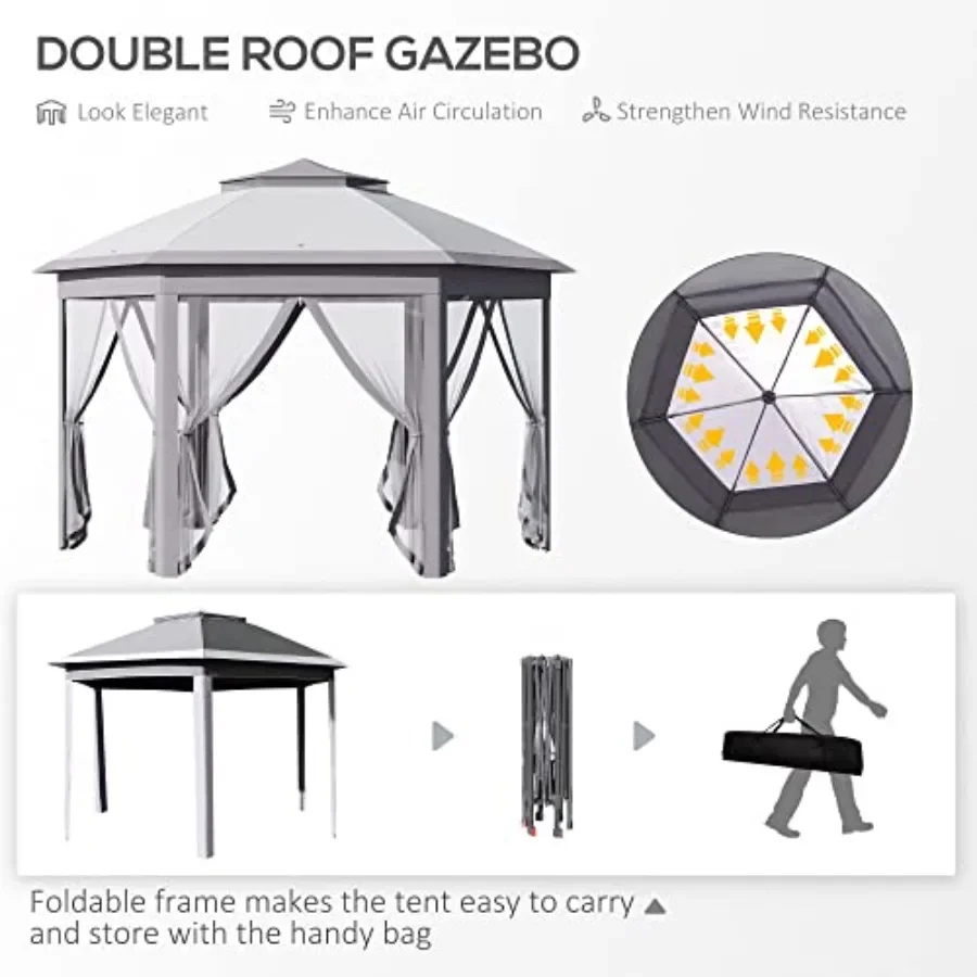 11' x 13' Pop Up Gazebo  Tent  - огляд і ціна Gazebo Pop Up
