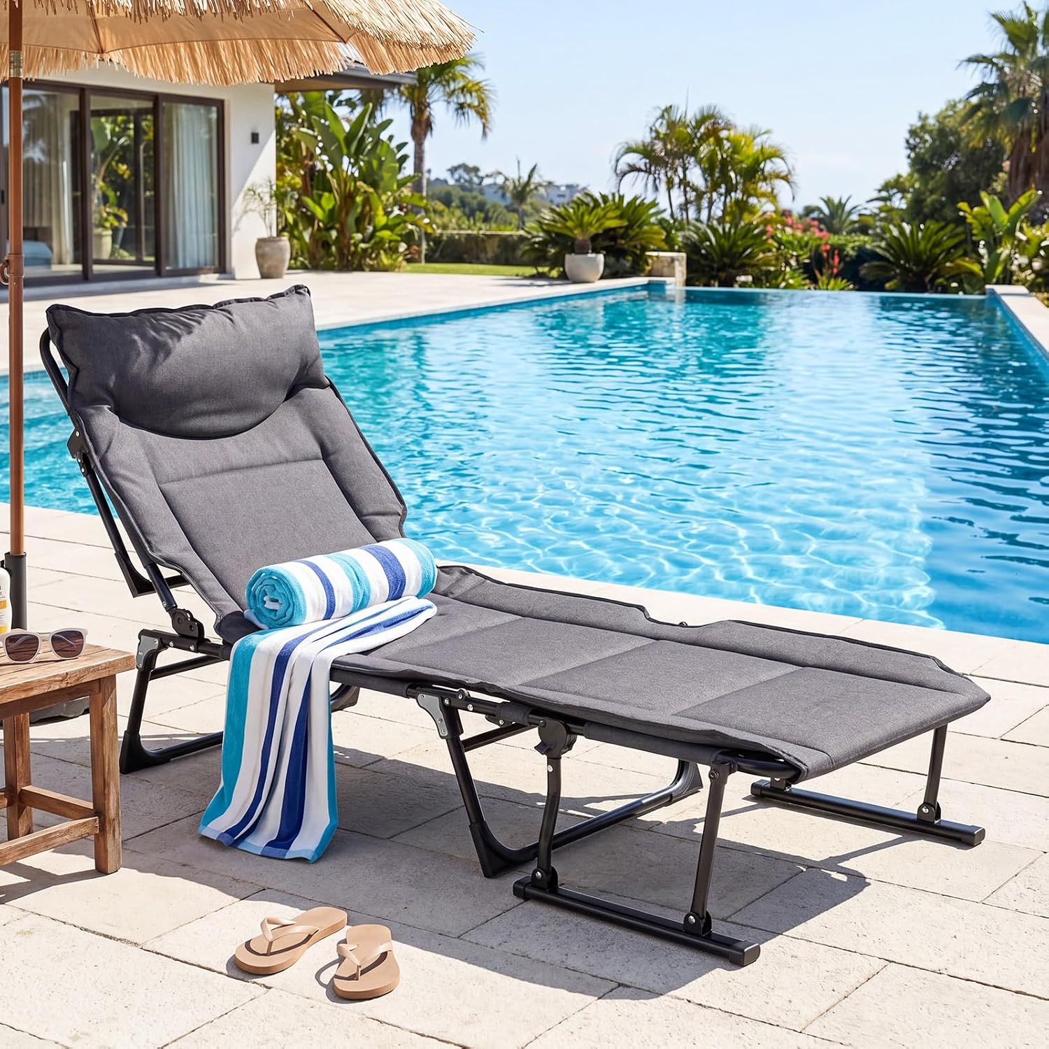 Folding Patio Lounge Chair Set - огляд і ціна Camping Cot Foldable
