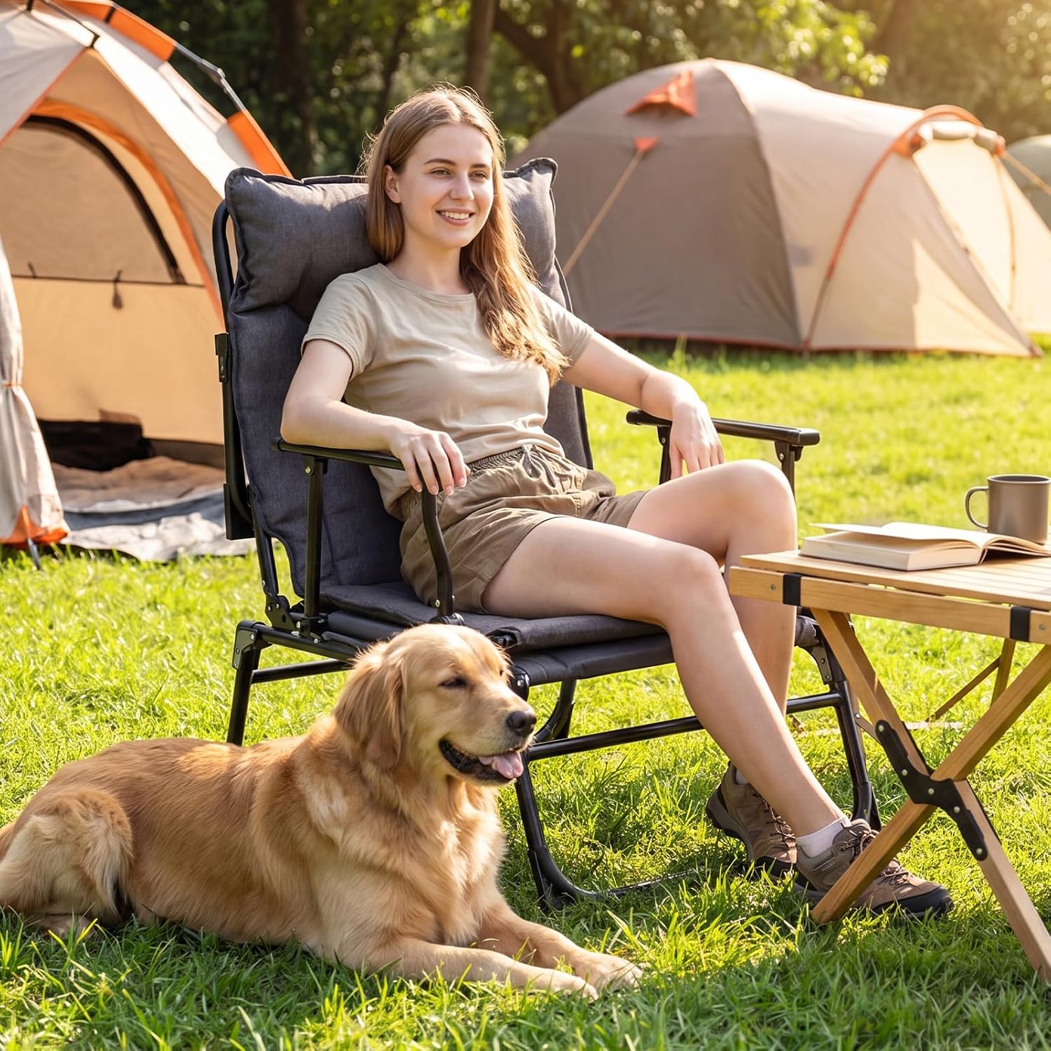 Folding Patio Lounge Chair Set - огляд і ціна Camping Cot Foldable