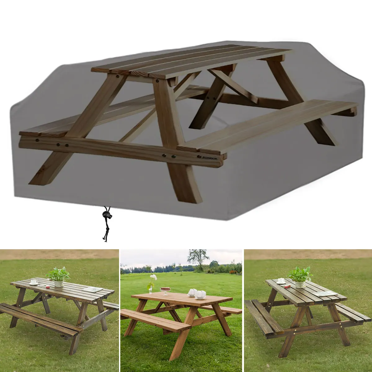 210D For 6/8 Seater Picnic Tab - огляд і ціна Outdoor Furniture Grey