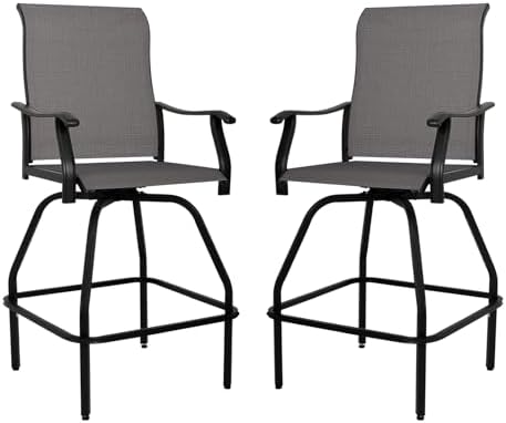 Patio Bar Set 2pcs Swivel Bar  - огляд і ціна Outdoor Furniture Grey