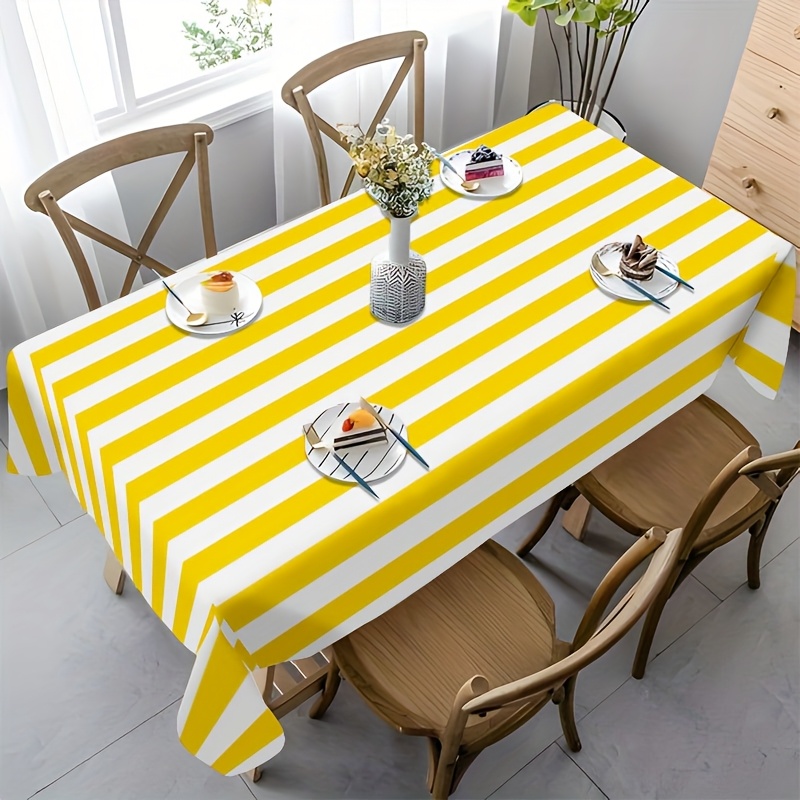Yellow White Striped Polyester - огляд і ціна Outdoor Furniture Yellow