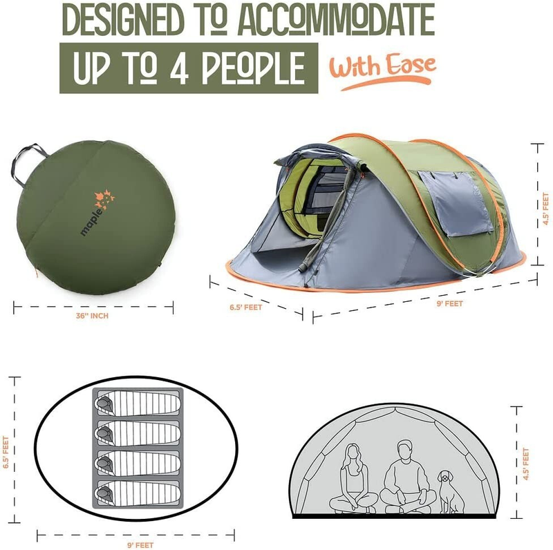 Camping Tent - 4-Person Easy P - огляд і ціна Gazebo Pop Up