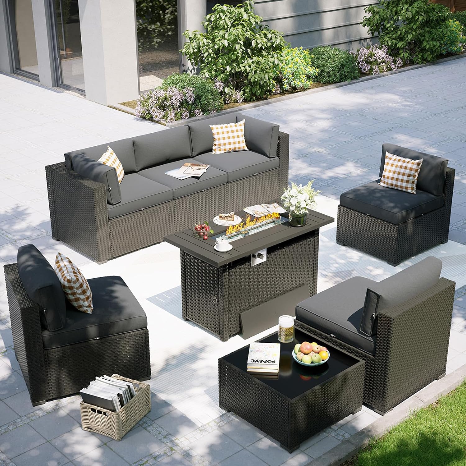 Patio Furniture Set with Fire  - огляд і ціна Outdoor Furniture And Fire Pit