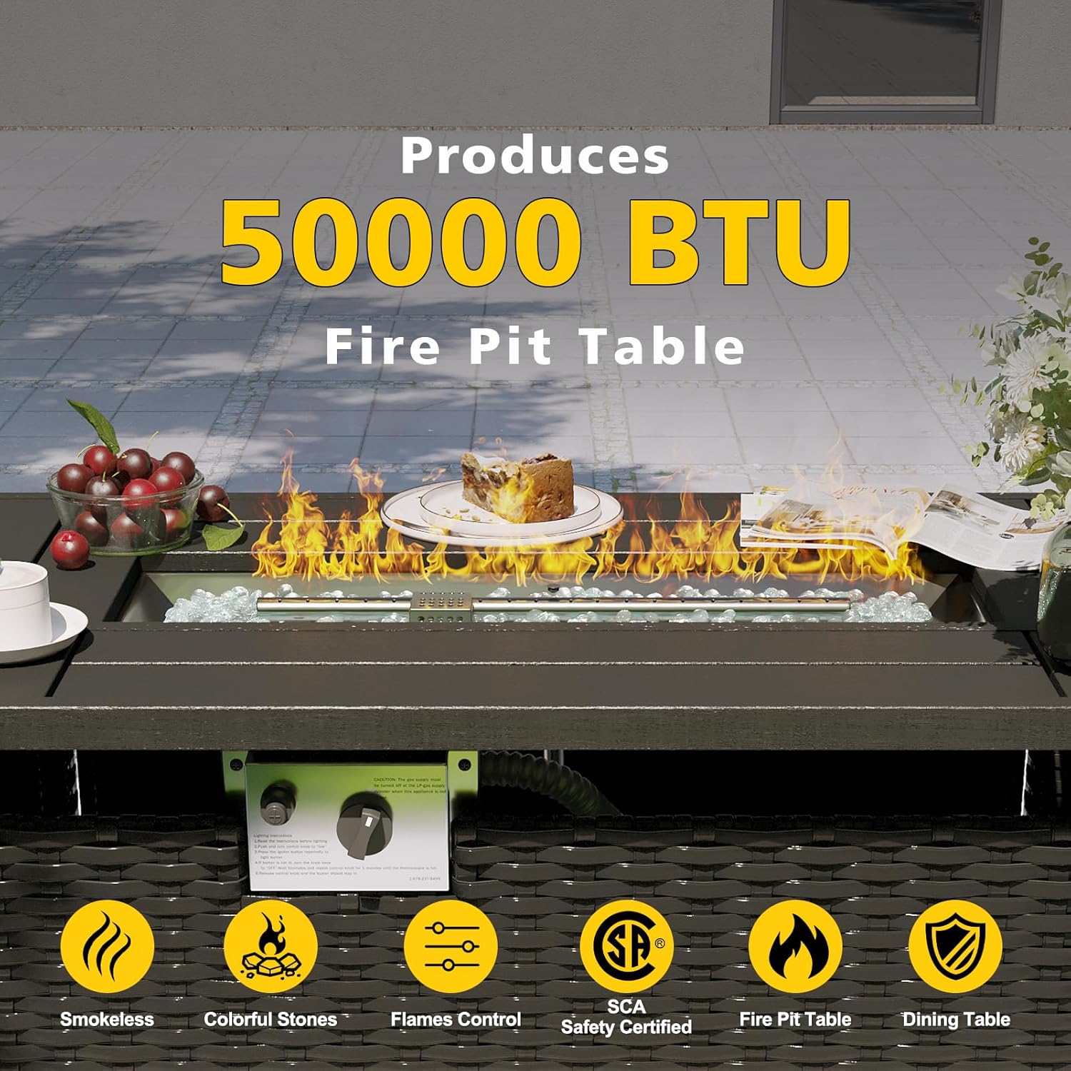 Patio Furniture Set with Fire  - огляд і ціна Outdoor Furniture And Fire Pit