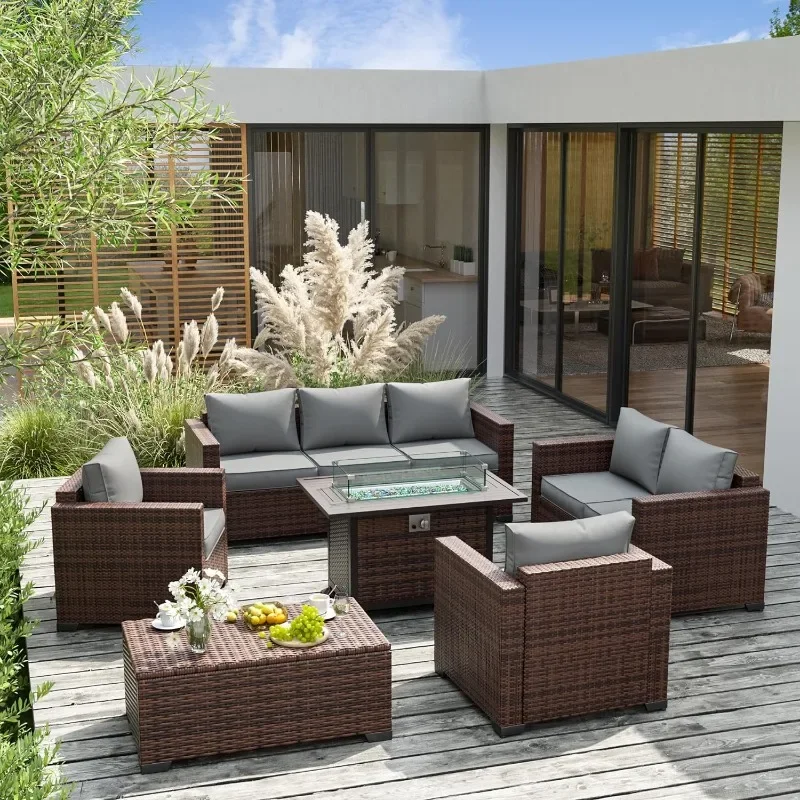A Furniture Set with Fire Pit  - огляд і ціна Outdoor Furniture And Fire Pit