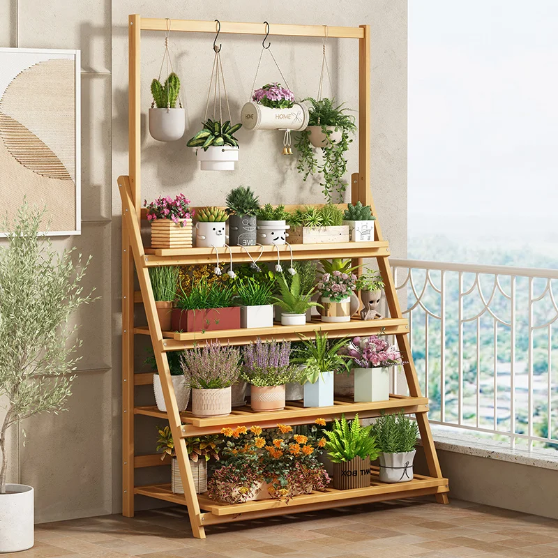Solid Wood Flower Shelf Plant  - огляд і ціна Outdoor Furniture Wood