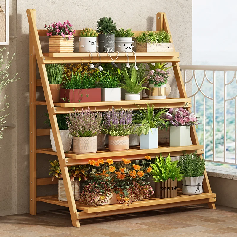 Solid Wood Flower Shelf Plant  - огляд і ціна Outdoor Furniture Wood
