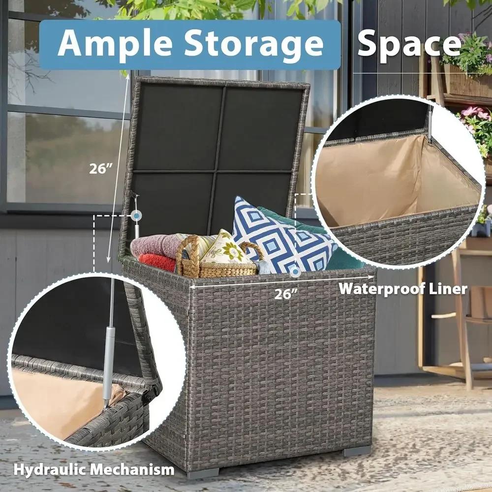 8-Piece Patio Furniture Set wi - огляд і ціна Outdoor Furniture And Fire Pit