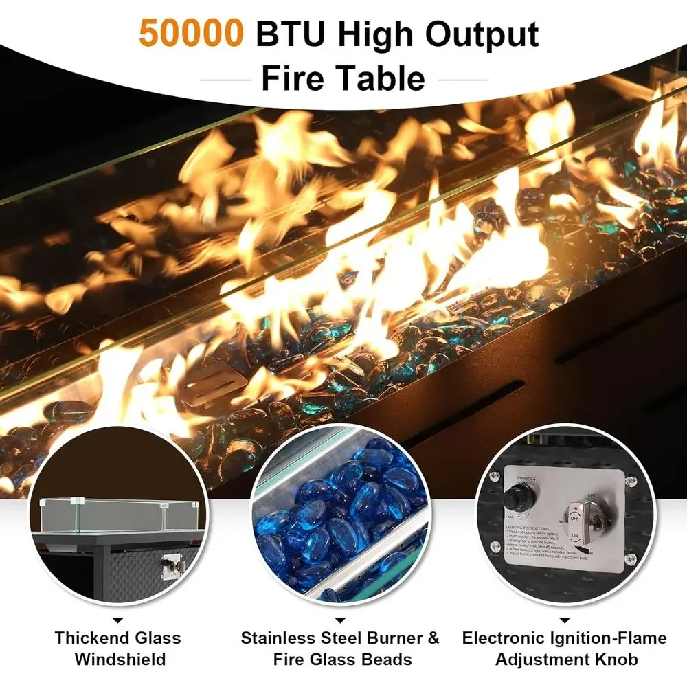 8-Piece Patio Furniture Set wi - огляд і ціна Outdoor Furniture And Fire Pit