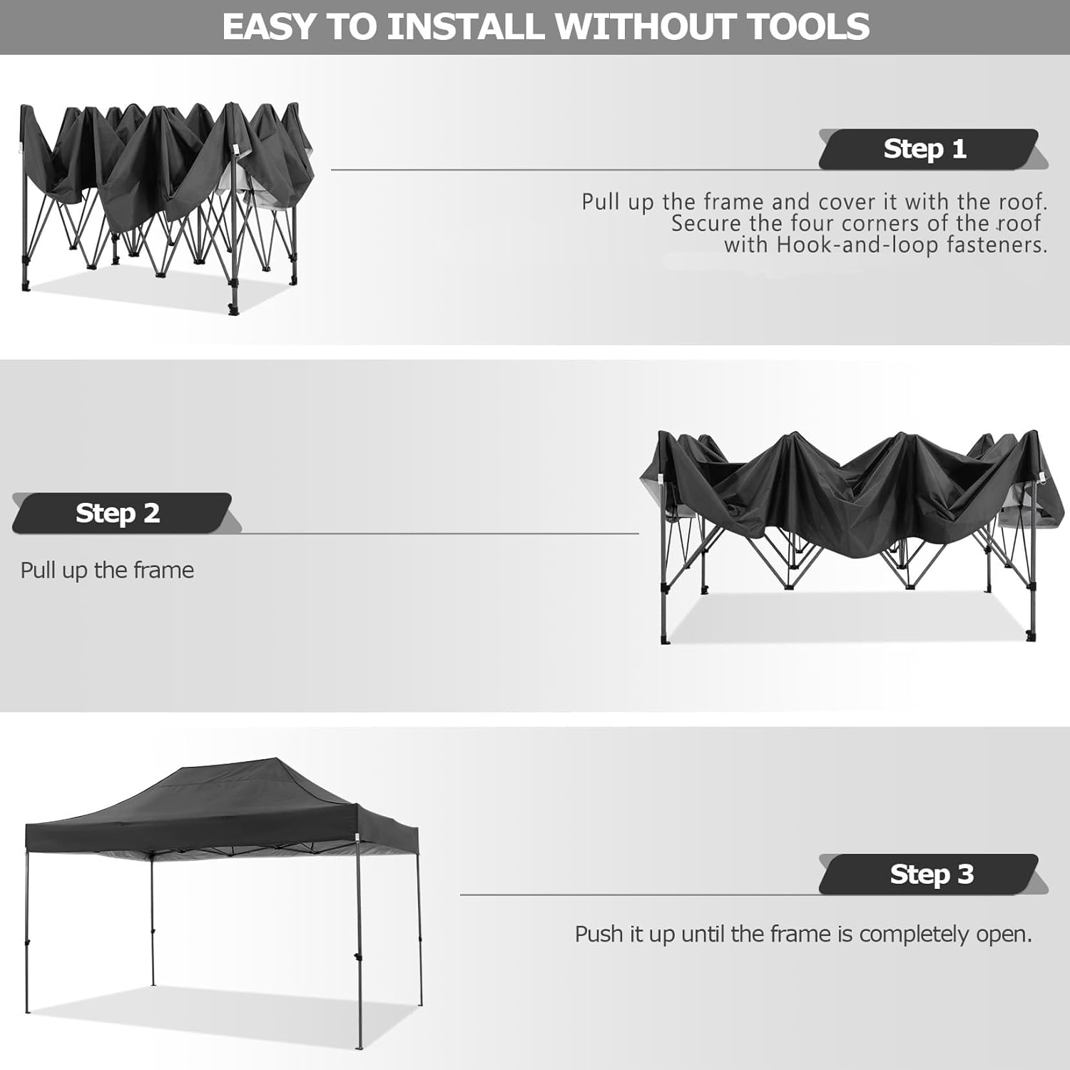 10x15FT Pop Up Canopy Tent wit - огляд і ціна Gazebo Pop Up