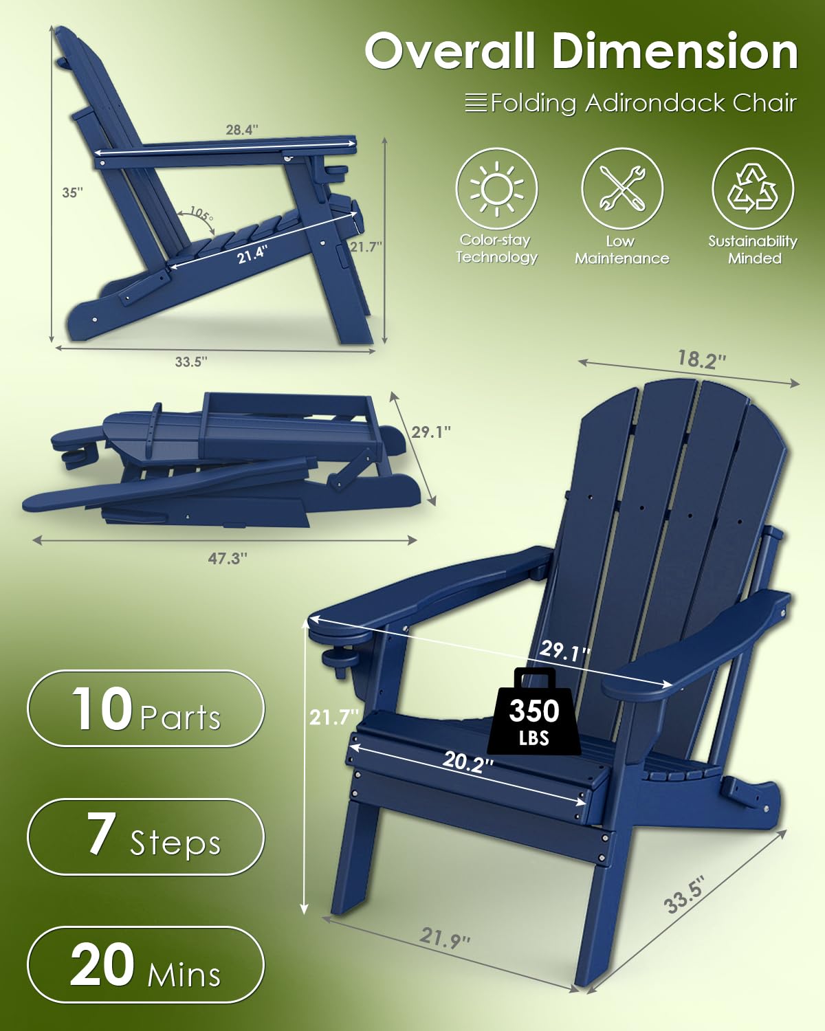 Chair Set 2, Folding All Weath - огляд і ціна Outdoor Furniture And Fire Pit