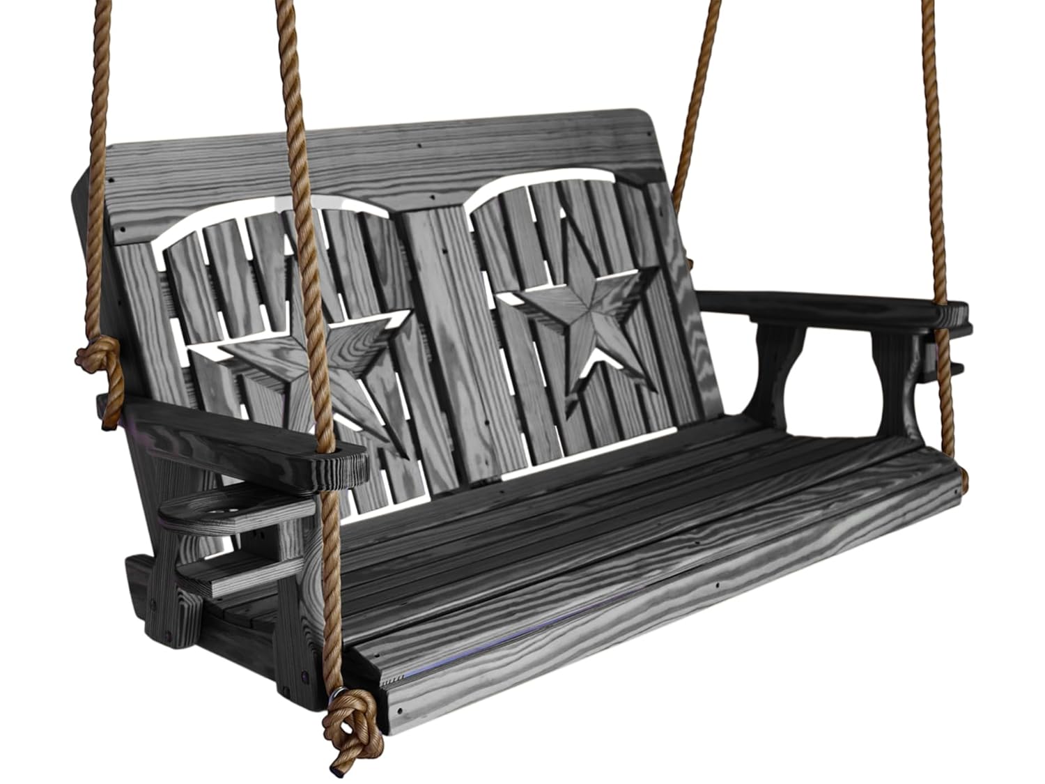 4ft Black Rope Porch Swing wit - огляд і ціна Outdoor Furniture Yellow