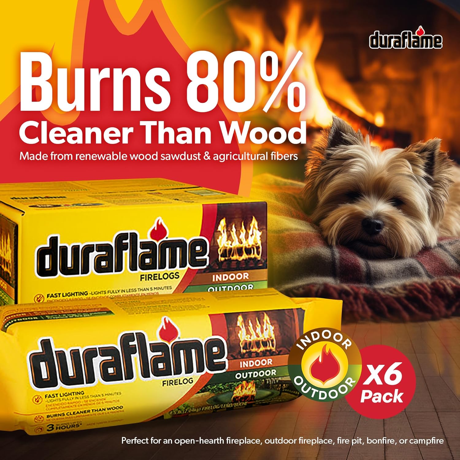 6-Pack Indoor/Outdoor Logs for - огляд і ціна Outdoor Furniture And Fire Pit