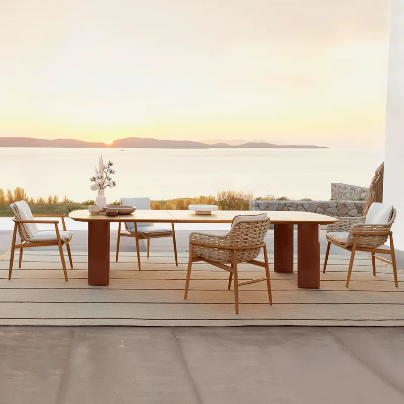 Nordic Rattan Outdoor Dining T - огляд і ціна Outdoor Furniture For Cafe