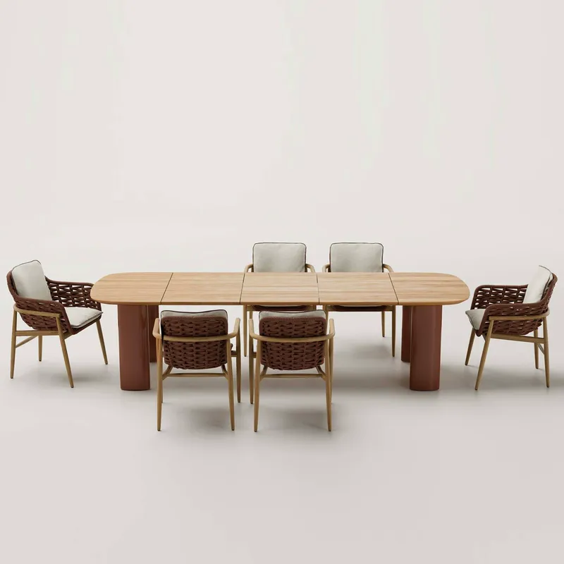 Nordic Rattan Outdoor Dining T - огляд і ціна Outdoor Furniture For Cafe