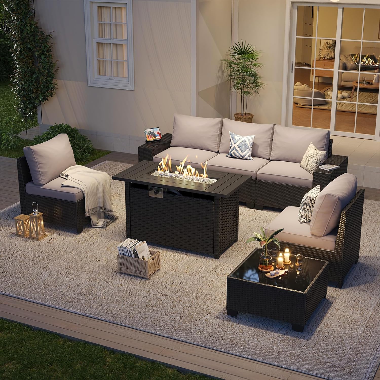 Outdoor Patio Furniture Set wi - огляд і ціна Outdoor Furniture And Fire Pit