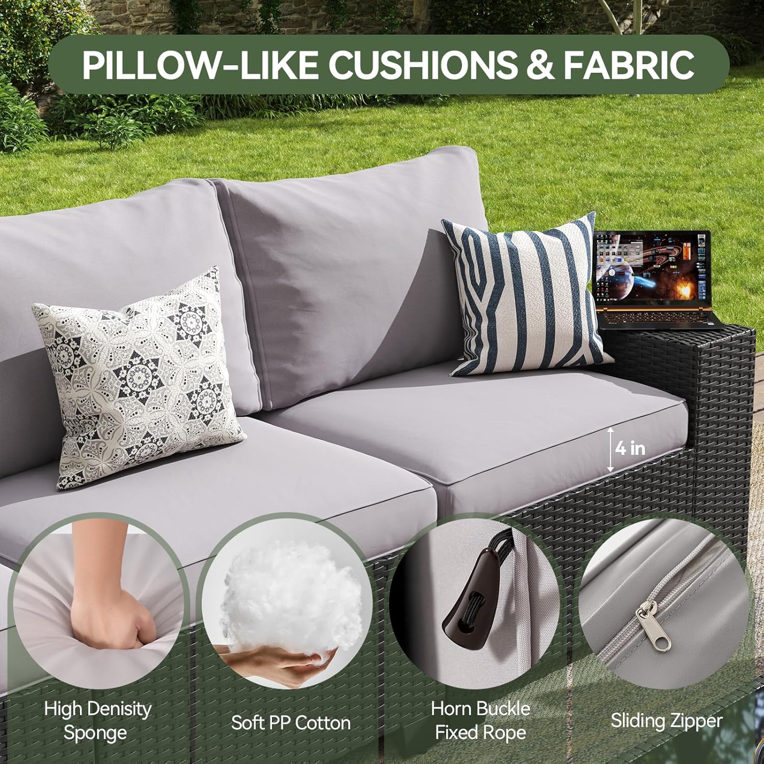 Outdoor Patio Furniture Set wi - огляд і ціна Outdoor Furniture And Fire Pit