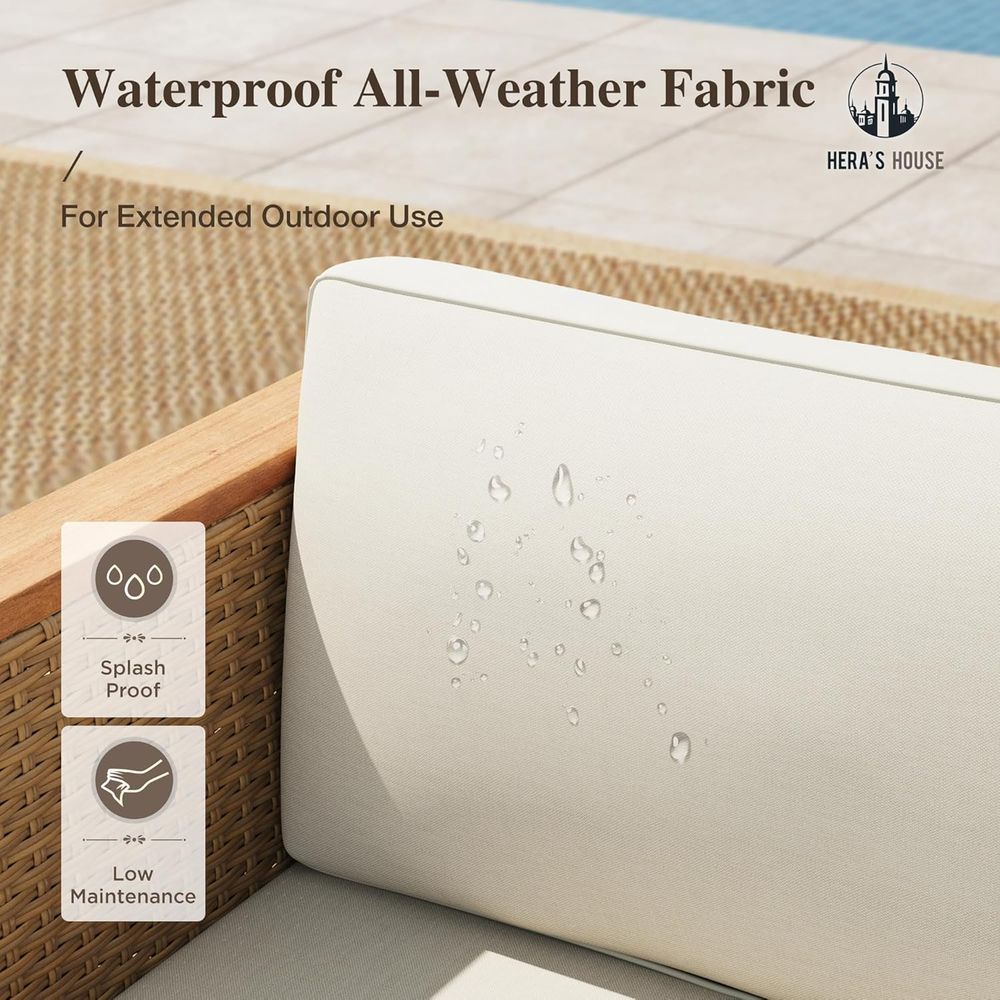 3-Piece Wicker Outdoor Section - огляд і ціна Outdoor Furniture Yellow
