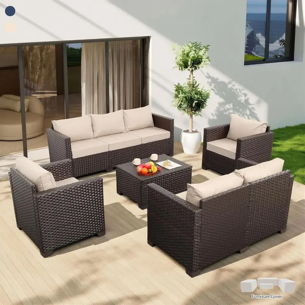 5-Piece Patio Furniture Set wi - огляд і ціна Outdoor Furniture With Storage For Cushions