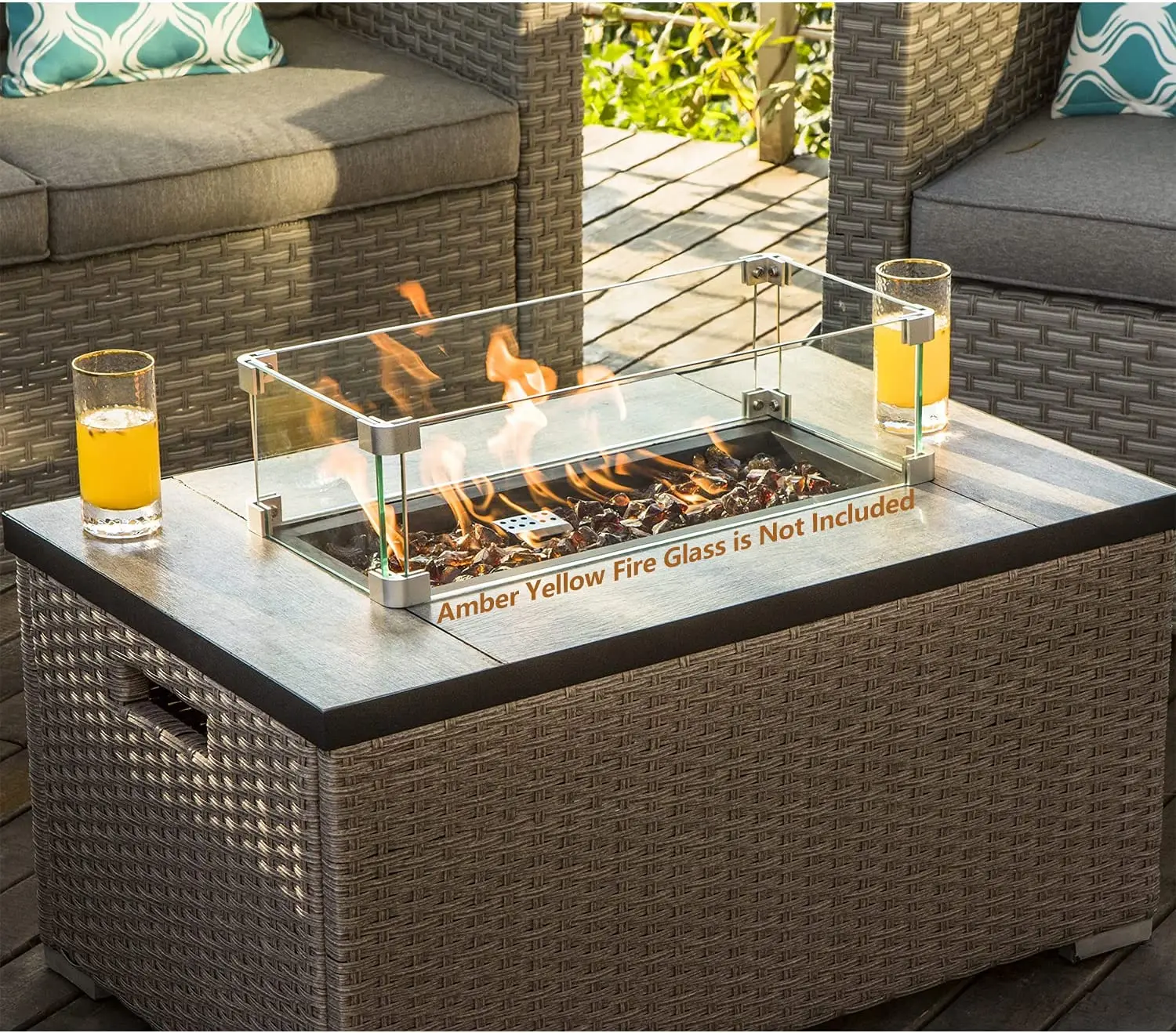 -Outdoor Furniture 5-Piece Wic - огляд і ціна Outdoor Furniture And Fire Pit