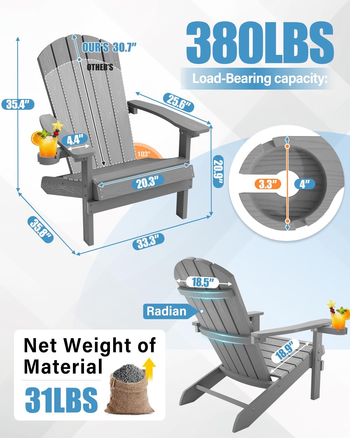 Weather Resistant Adirondack C - огляд і ціна Outdoor Furniture And Fire Pit