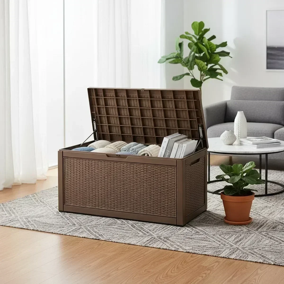Large Outdoor Storage Bench Wa - огляд і ціна Outdoor Furniture With Storage For Cushions