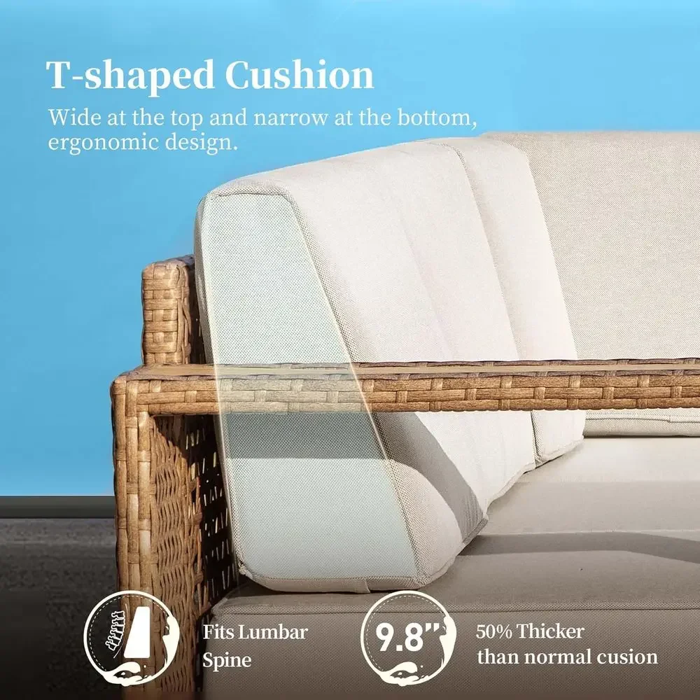 L-Shaped Outdoor Sectional Sof - огляд і ціна Outdoor Furniture Yellow
