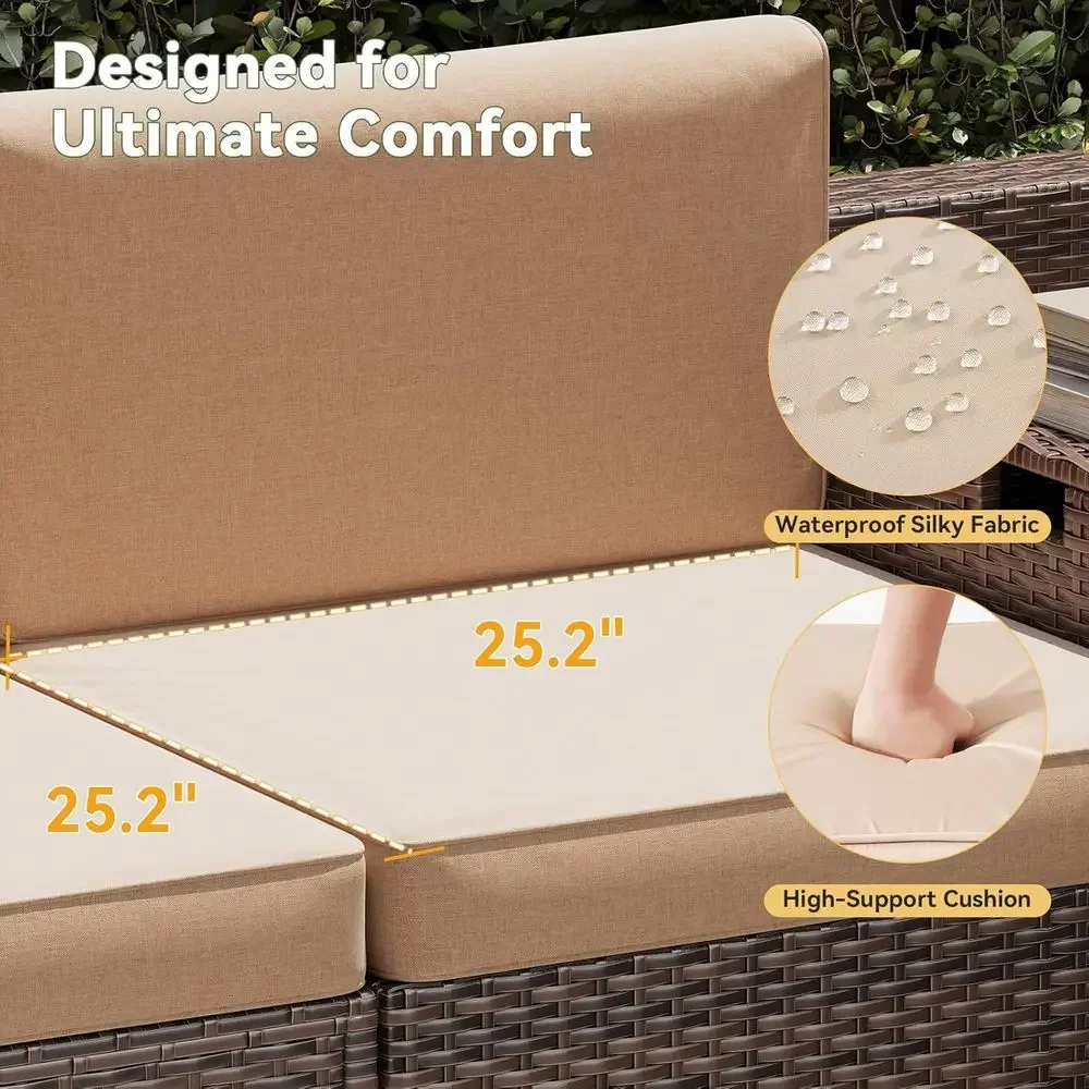 8-Piece Wicker Outdoor Furnitu - огляд і ціна Outdoor Furniture With Storage For Cushions