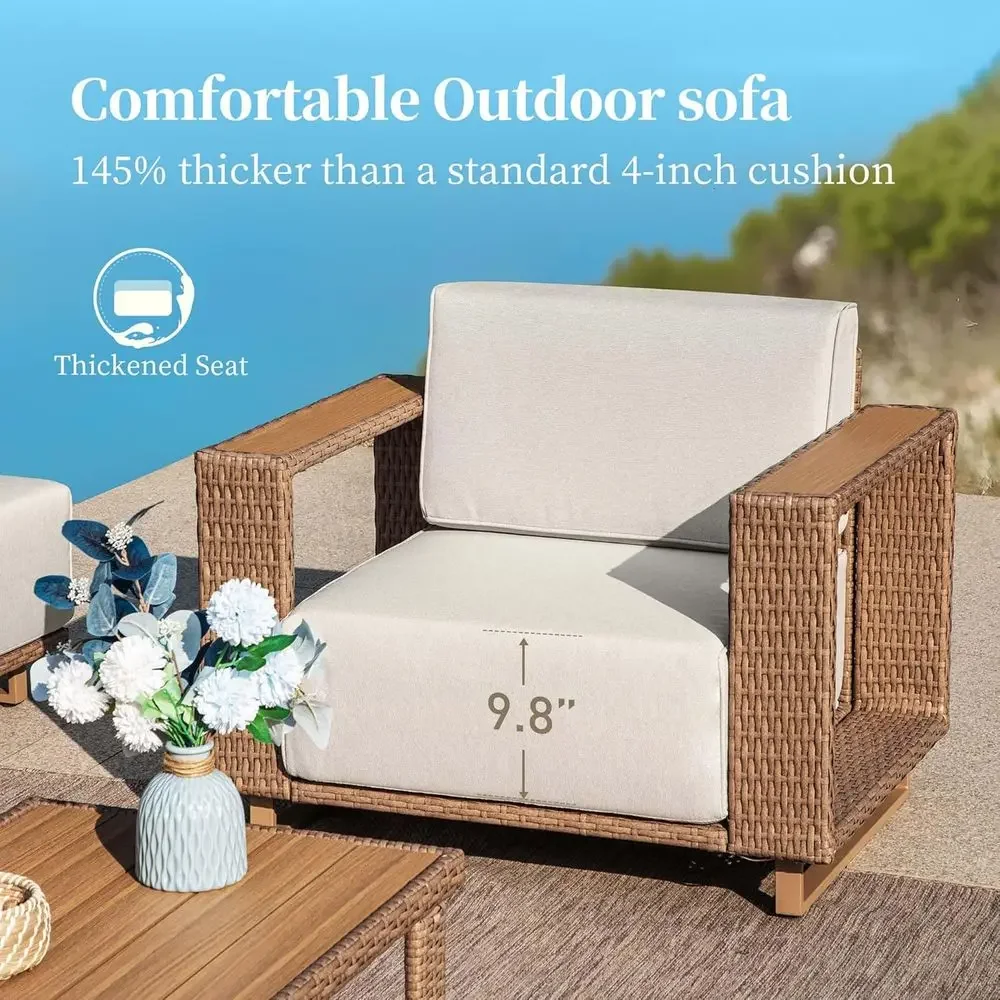 L-Shaped Outdoor Sectional Sof - огляд і ціна Outdoor Furniture Yellow