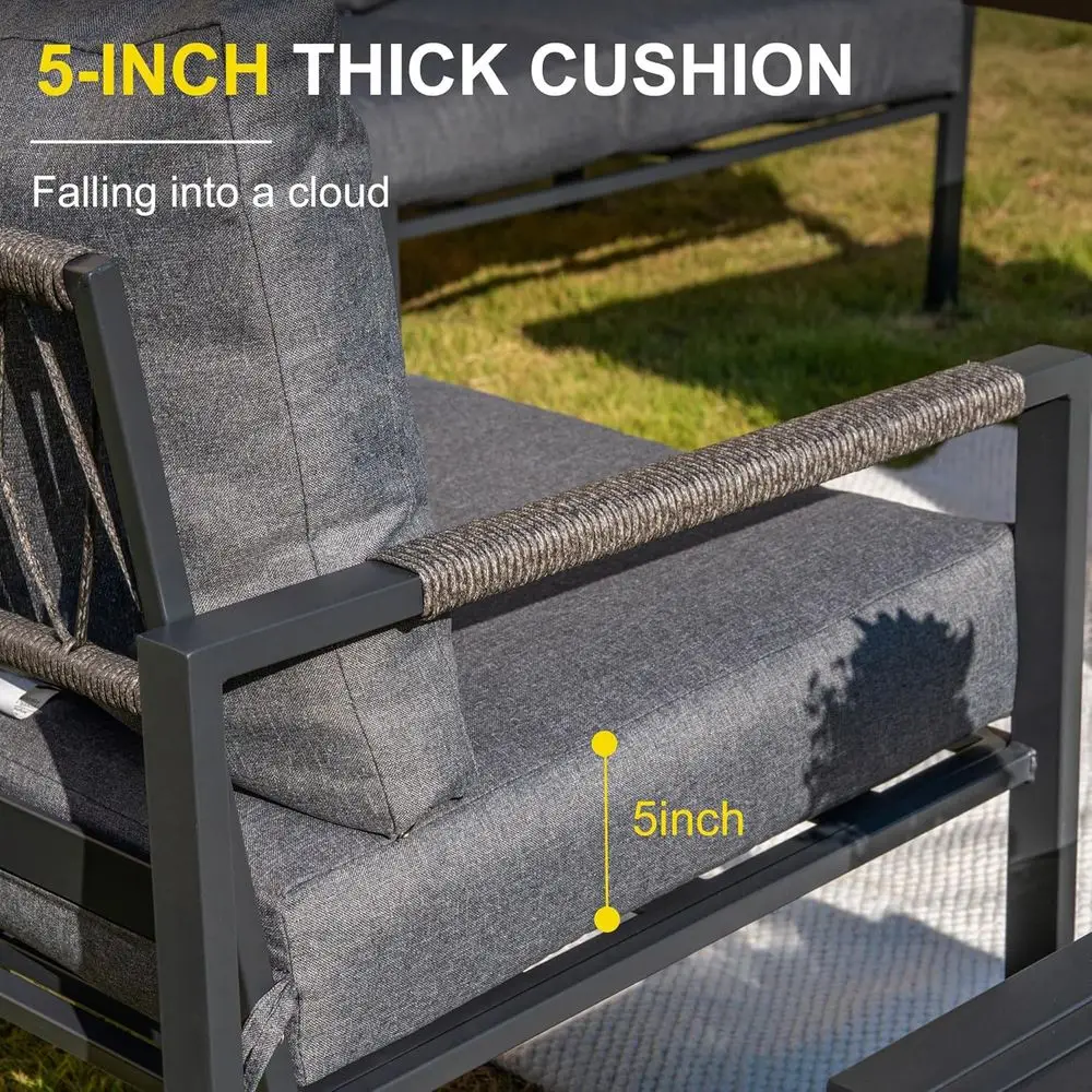 5-Piece Outdoor Patio Furnitur - огляд і ціна Outdoor Furniture Grey