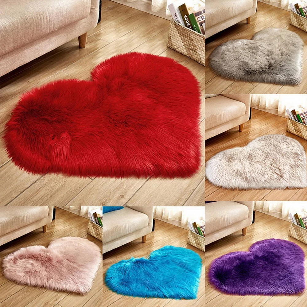 Furry Solid Color Heart Rug Be - огляд і ціна Outdoor Furniture For Cafe