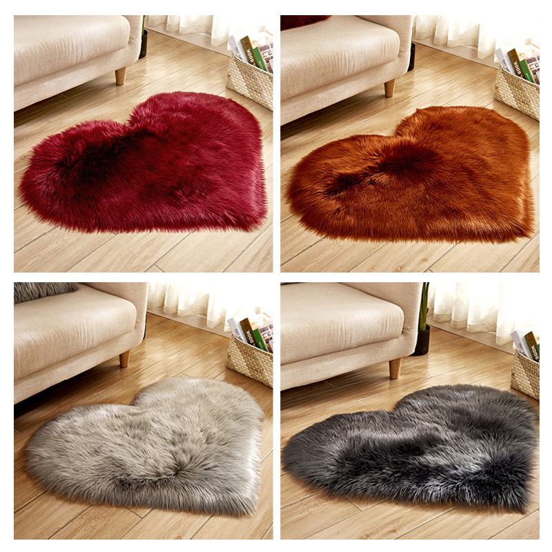 Furry Solid Color Heart Rug Be - огляд і ціна Outdoor Furniture For Cafe