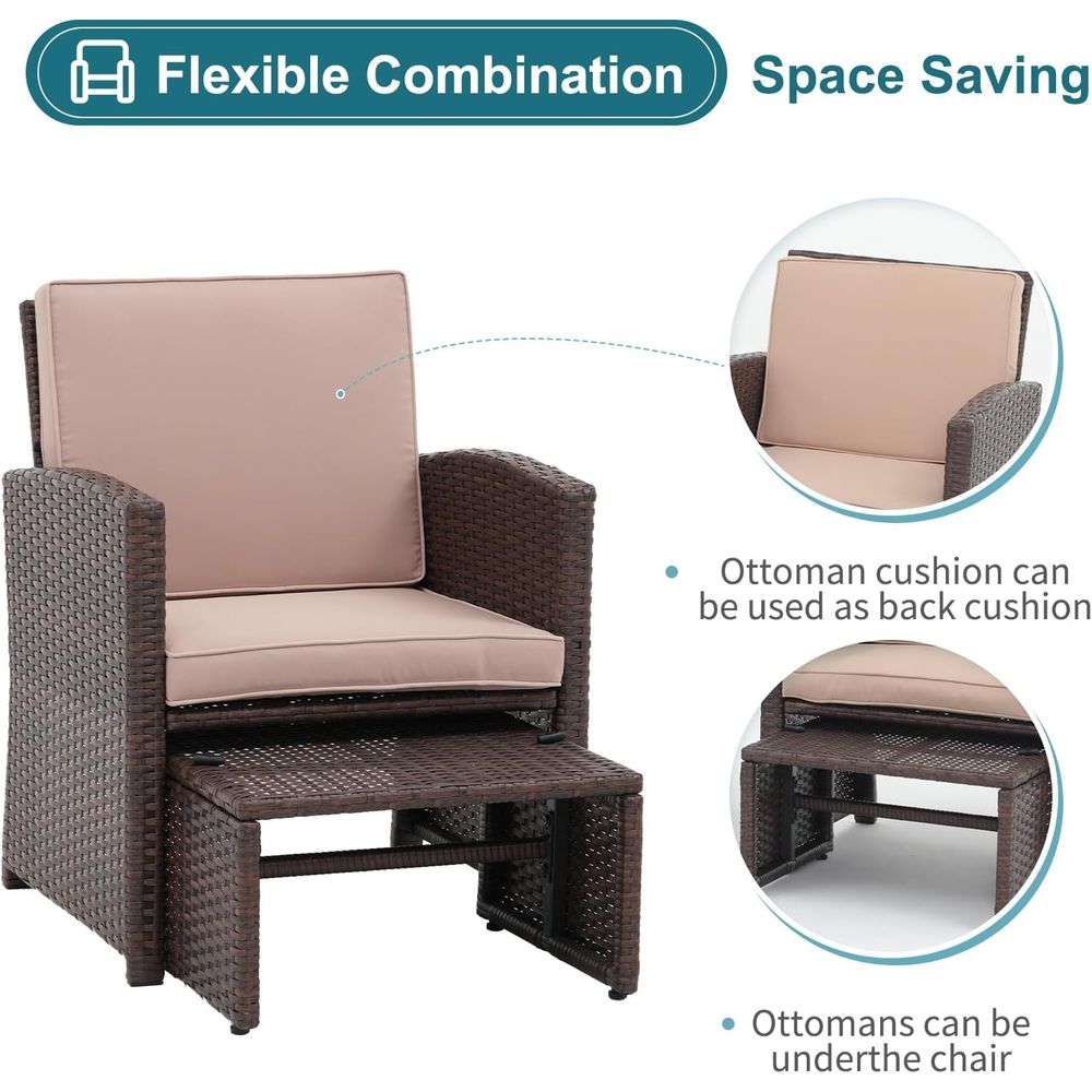 5-Piece Outdoor Patio Furnitur - огляд і ціна Outdoor Furniture With Storage For Cushions